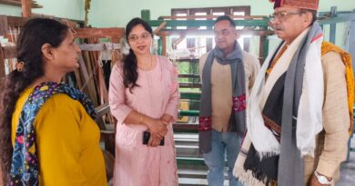 राज्यमंत्री उत्तराखंड हथकरघा एवं हस्तशिल्प विकास परिषद का जनपद में तीन दिवसीय भ्रमण