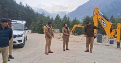 एसपी ने  गंगोत्री यात्रा रुट का किया  स्थलीय निरीक्षण, यात्रा/सुरक्षा व्यवस्थाओं की तैयारियों का भी लिया जायजा